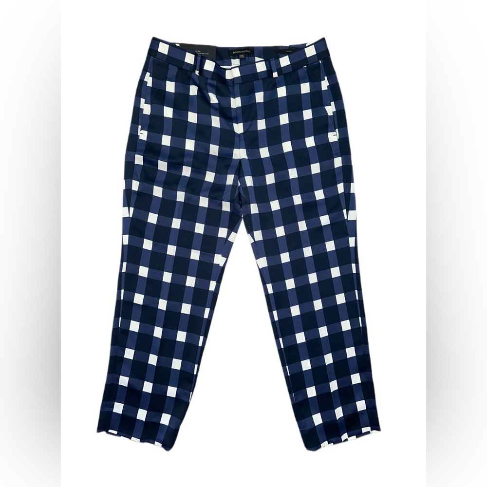 NWT! Plaid Banana Republic 6S Avery Mid-Rise Pants